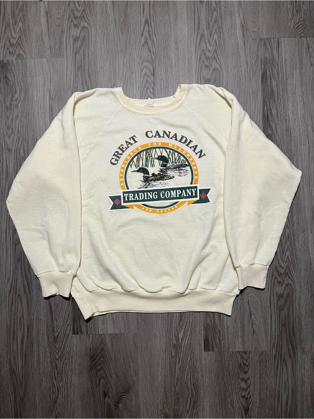 Vintage 90s Great Canadian trading company nature graphic crewneck sweater M